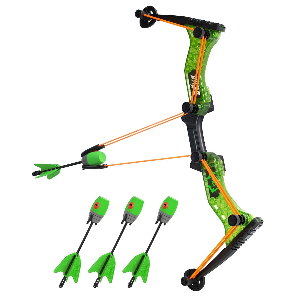 Arc Zing Hyper Strike Verde, 4 Săgeți, 75m Distanță