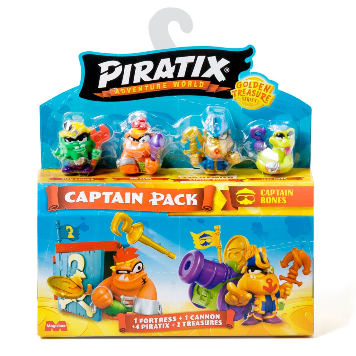 Set Piratix Golden Treasure Captain Bones, 4 Figurine