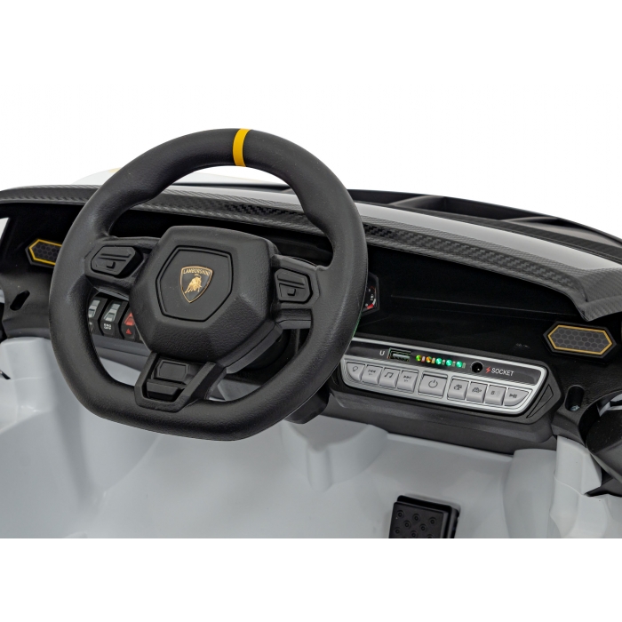 Masinuta Electrica Lamborghini Alb 140W cu Telecomanda - imagine 8