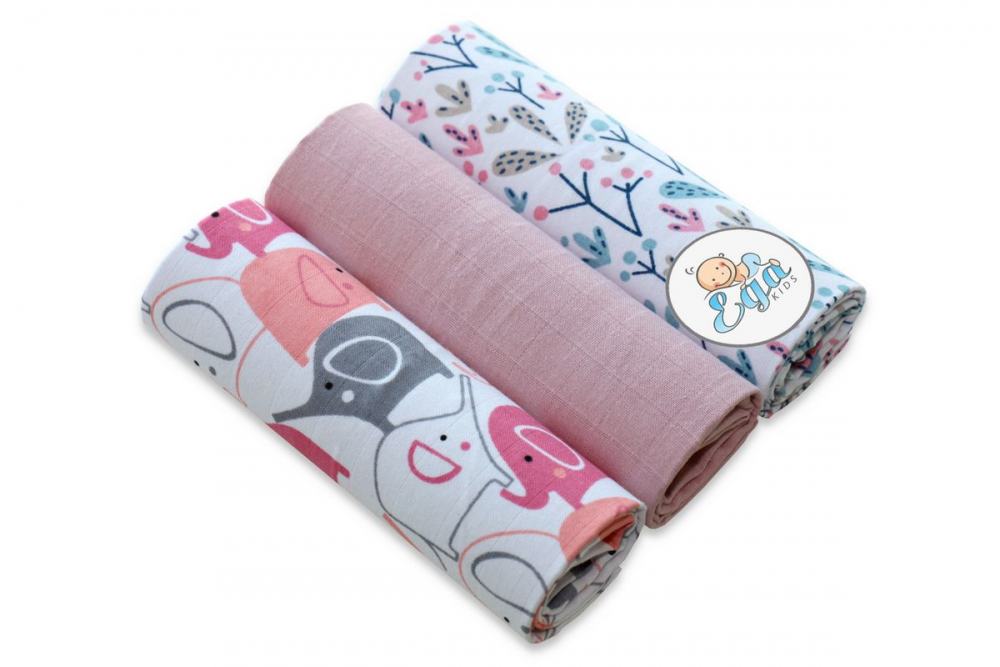 Set 3 scutece Egakids 60x80cm bumbac natural - imagine 2