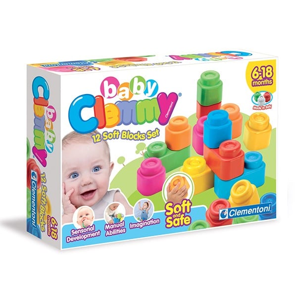 Set 12 Cuburi Moi Clementoni pentru Coordonare