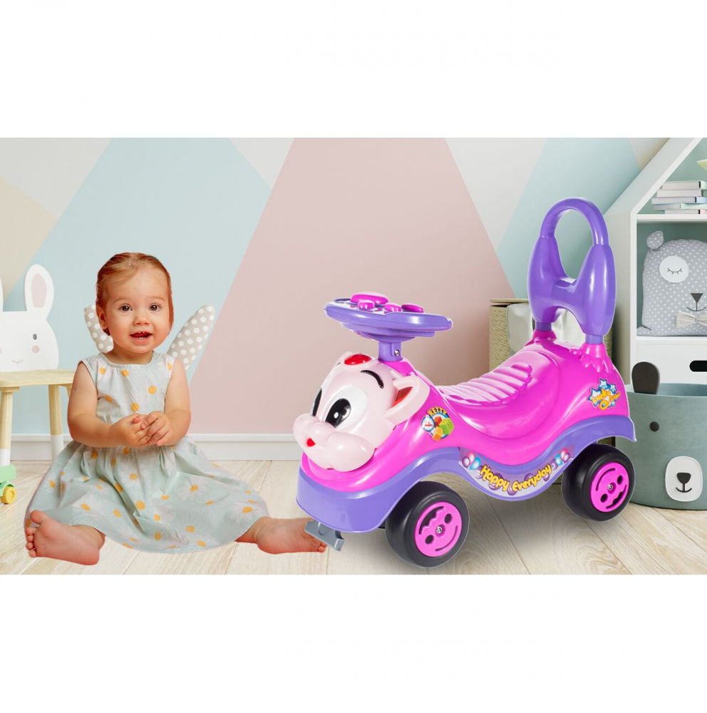 Mașinuță Malplay Kitty Pink Ride-on, 18 luni+ - imagine 4