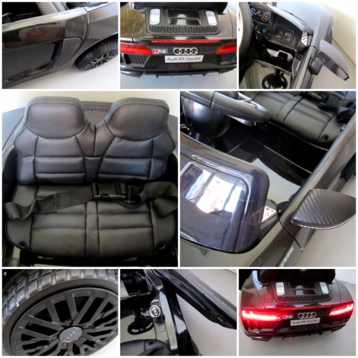 Masinuta Electrica Audi R8 R-Sport Negru 70W cu Telecomanda - imagine 4