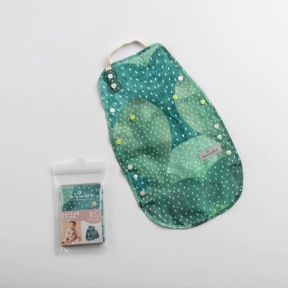 Baveta 2 in 1 Miniware Catch & Cover | Prickly Pear - imagine 6