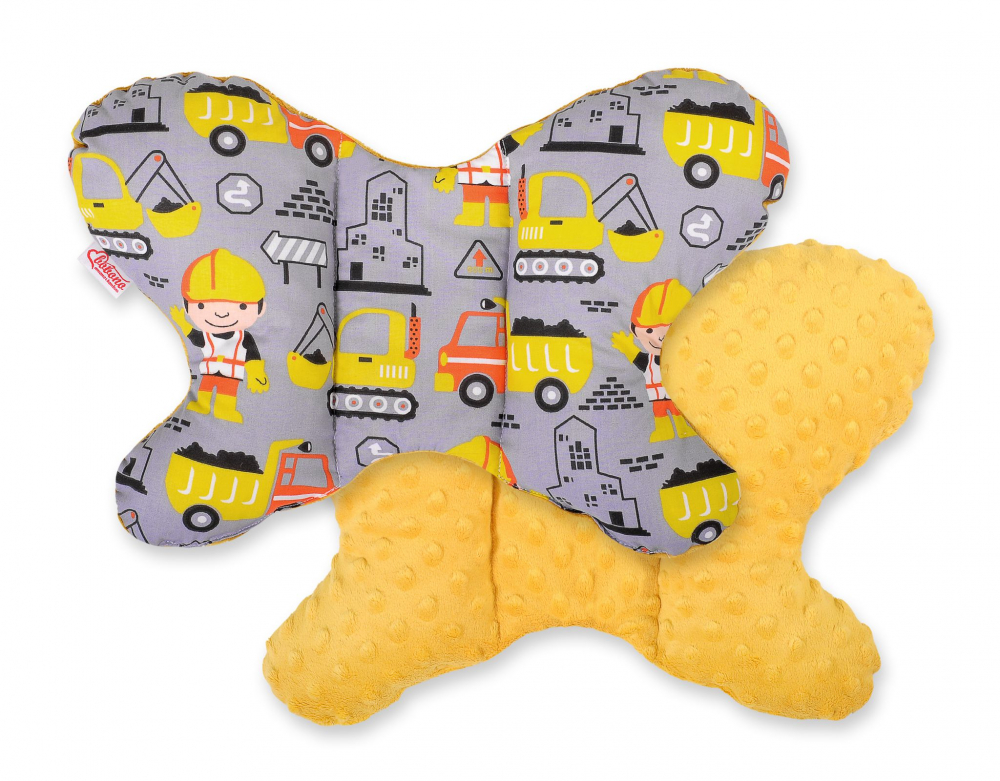 Perna Bobono Butterfly Minky Excavators Yellow