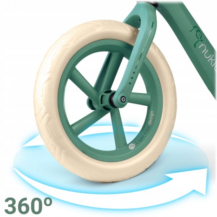 Nukido Bicicletă fără pedale Light Flee Verde - imagine 3