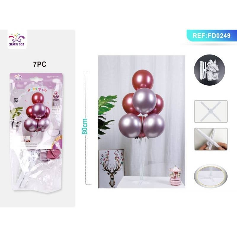 Ghirlanda Balon PartyGo, 7 Bucăți, Roz-Roșu