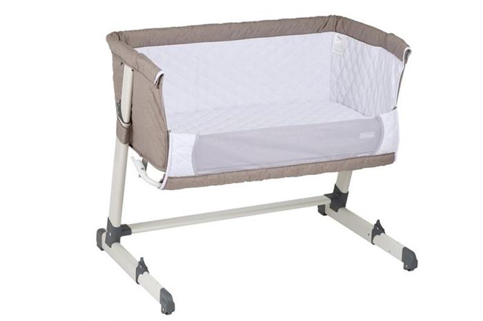 Patut co-sleeper Babygo Beige 2in1 cu saltea - imagine 2
