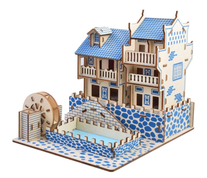 Macheta 3D Lemn Krista Vila cu Piscină