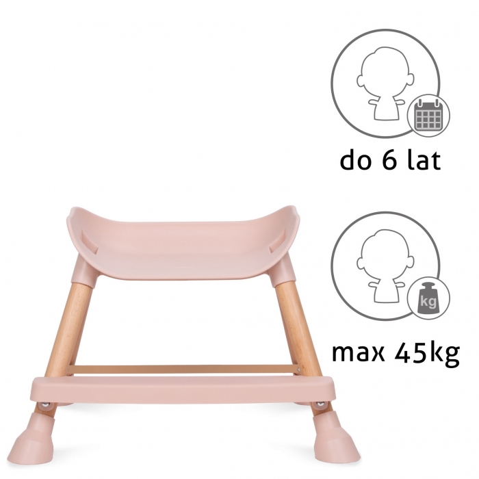 Scaun de masă 4in1 Kidwell Eatan Wood Pink - imagine 4