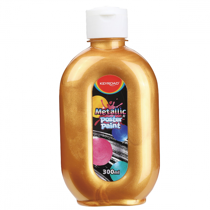 Culoare Tempera Auriu Metalizat Keyroad, 300 ml