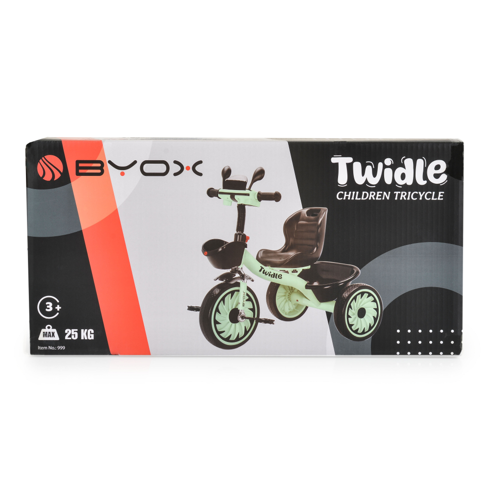 Tricicleta Byox Twidle Green cu lumini și muzică