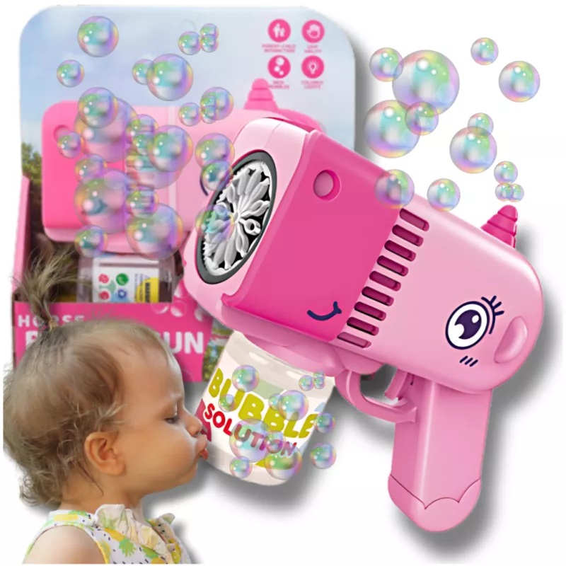 Pistol Baloane Sapun Pink Unicorn Nicekids