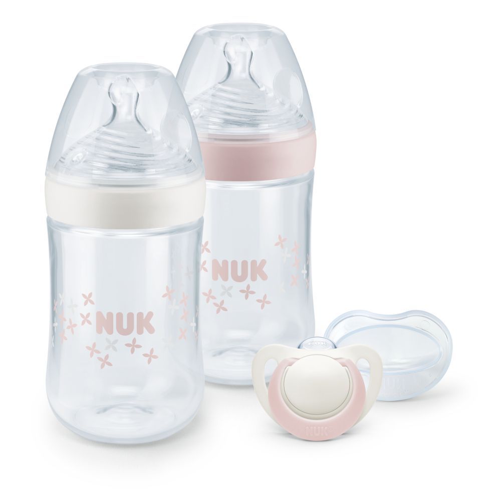 Set Nuk Nature Sense Start Twin Roz, 0-6 luni - imagine 2