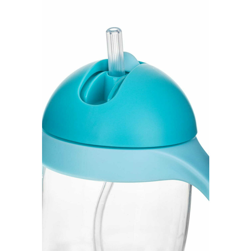 Cana Apa Bocioland cu Pai si Manere, 300 ml, Blue - imagine 2