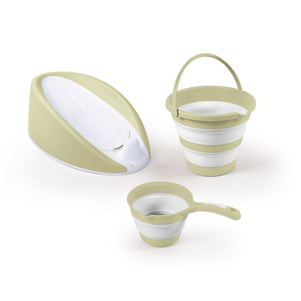 Dolu Set Baie Copii 3in1 Pliabil Verde