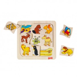 Puzzle Lemn Goki Casutele Animalelor - imagine 2