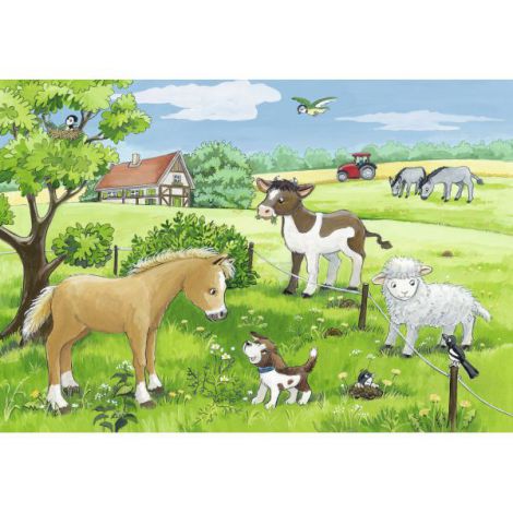 Puzzle Animale la Ferma Ravensburger 2x12 Piese - imagine 3