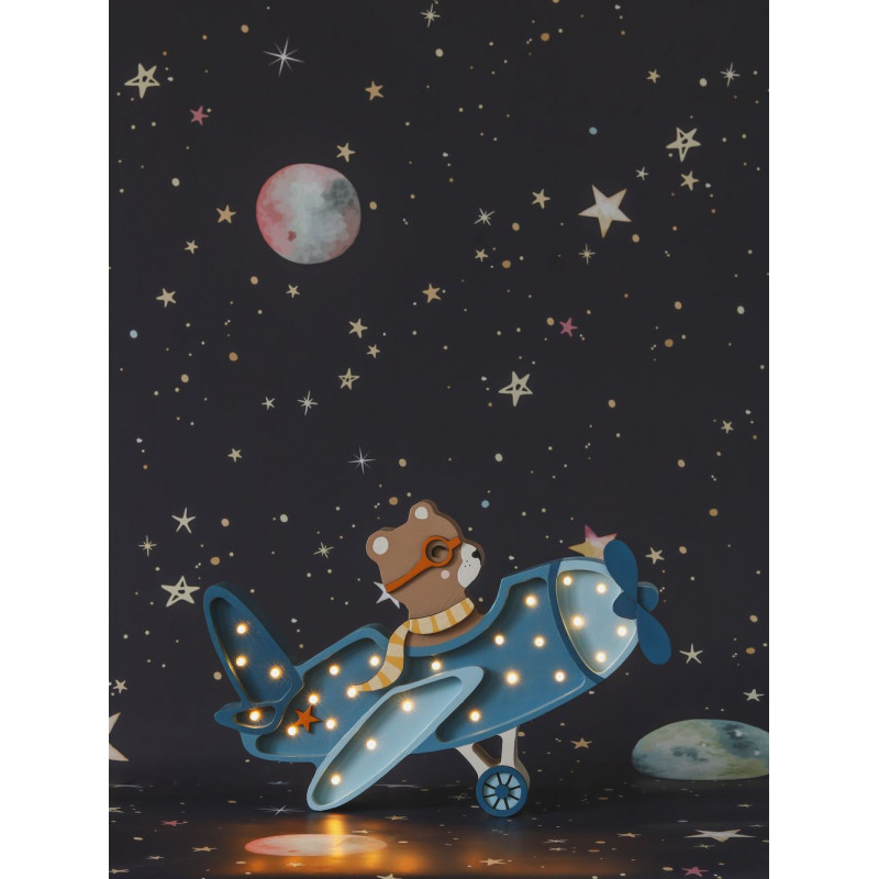 Little Lights Lampa Aeroplan Denim Blue | Decor LED - imagine 4
