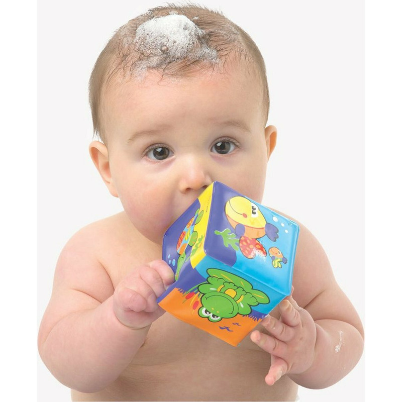 Set 6 cuburi Playgro Splash and Learn pentru baie