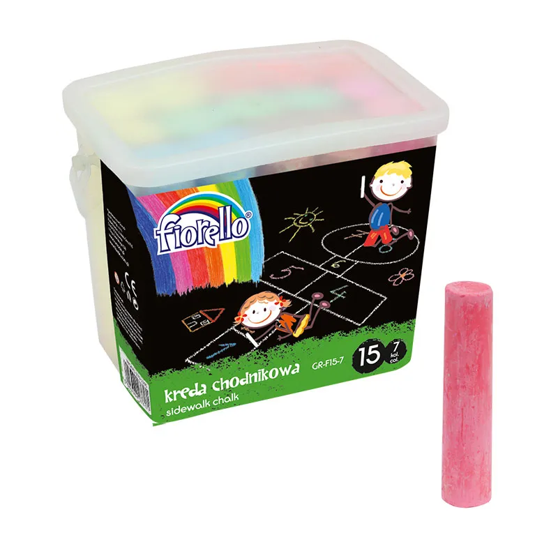 Set Cretă Colorată Asfalt Fiorello, 15 bucăți