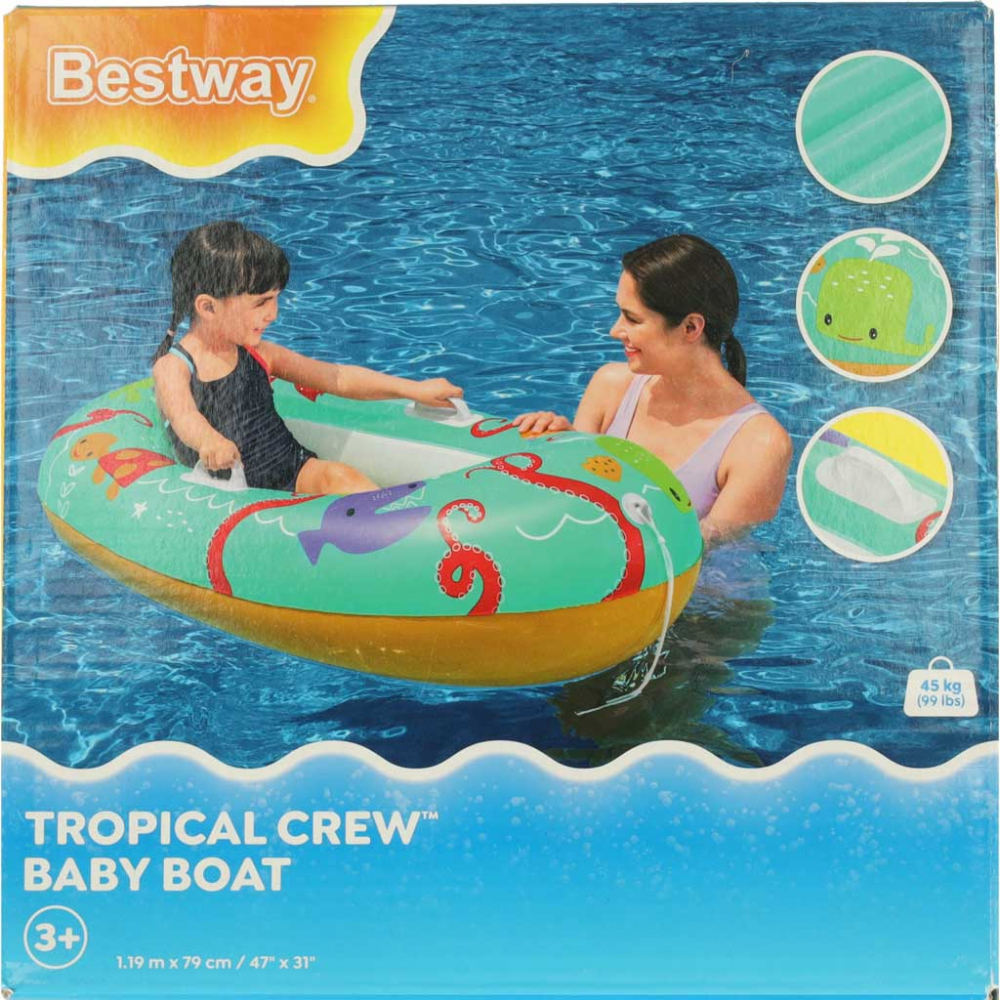 Barca gonflabila Ocean Animals Bestway, 119x79 cm - imagine 7