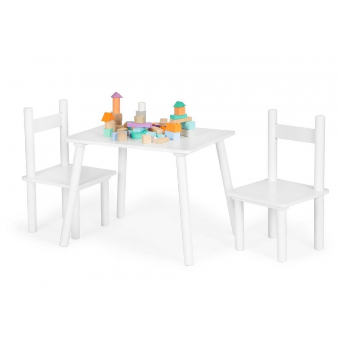 Set Masa + 2 Scaune Ecotoys Alb