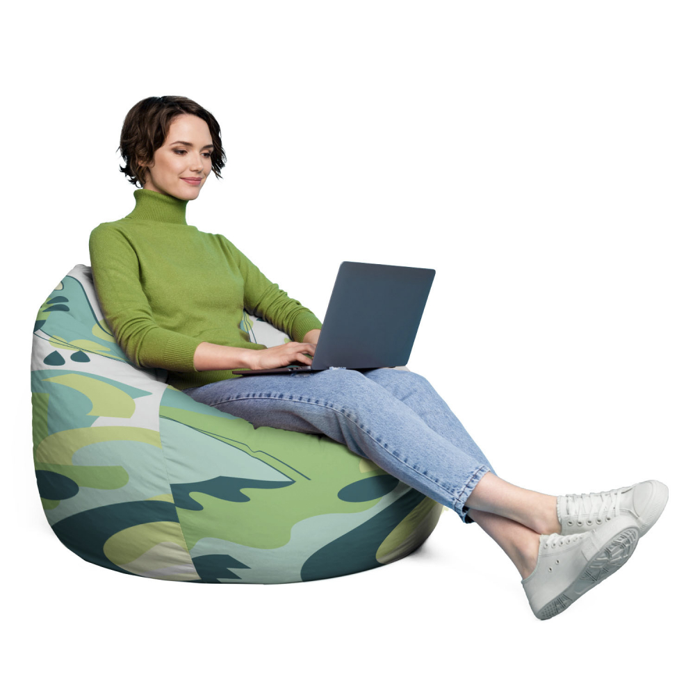 Husă Puf Bean Bag Para XL Abstract Jungle - Updeco - imagine 4