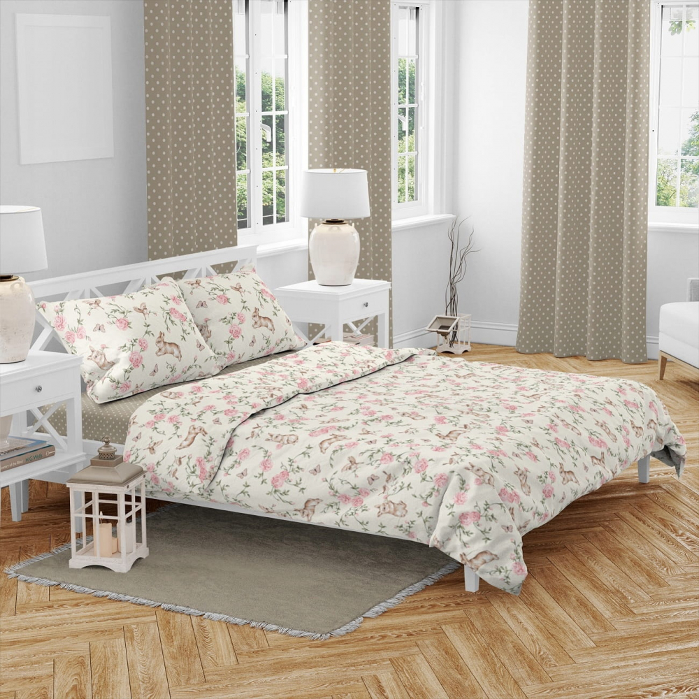 Set Lenjerie Pat BabyMam Secret Garden, Bumbac 100% - imagine 4