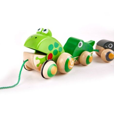 Hape Jucarie din Lemn Broscute de Tras Educational - imagine 4