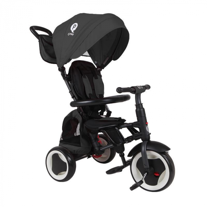 Tricicleta Pliabila Qplay Rito+ Negru | Usor de Transportat