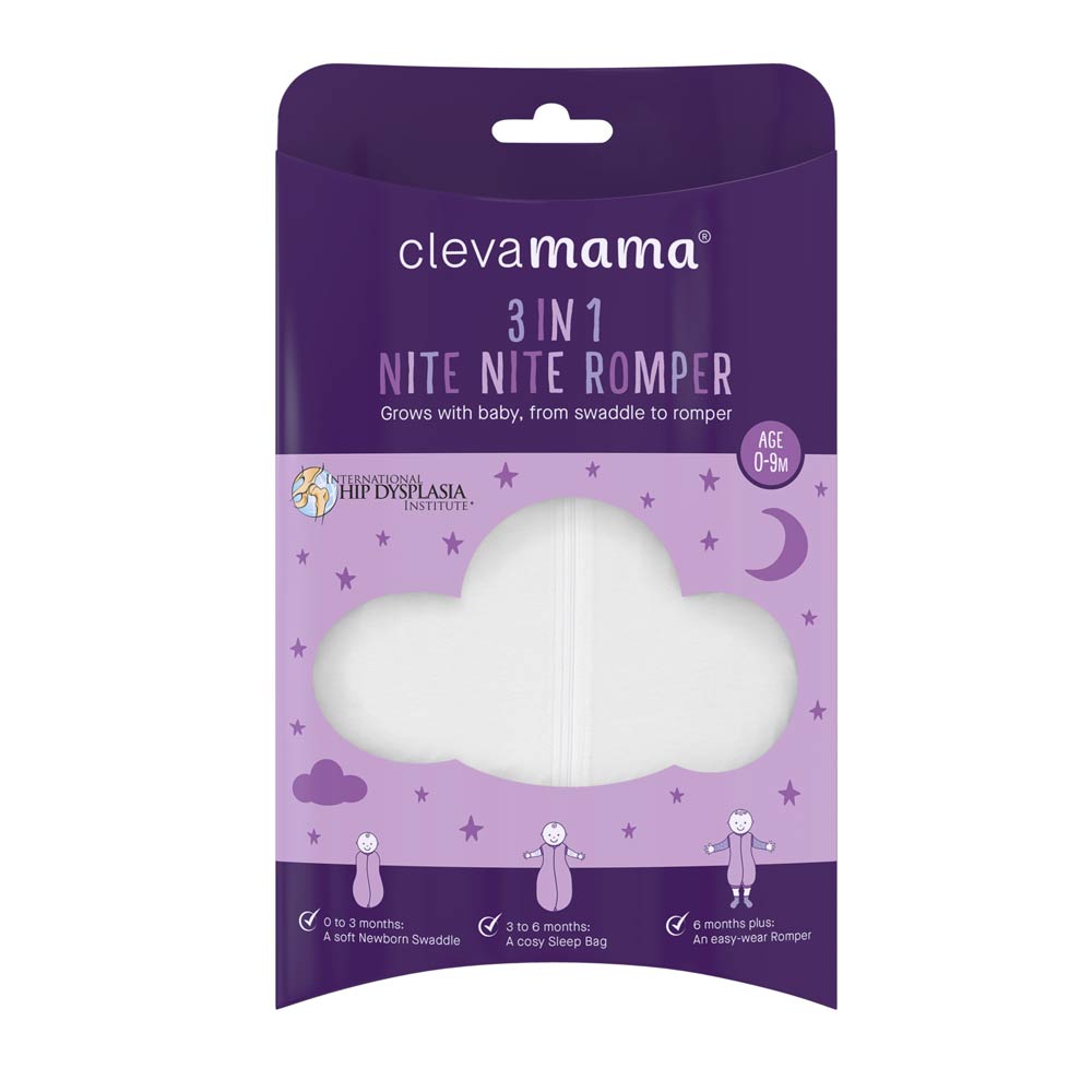 Sistem Înfasare 3 în 1 Clevamama Alb, Bumbac - imagine 4