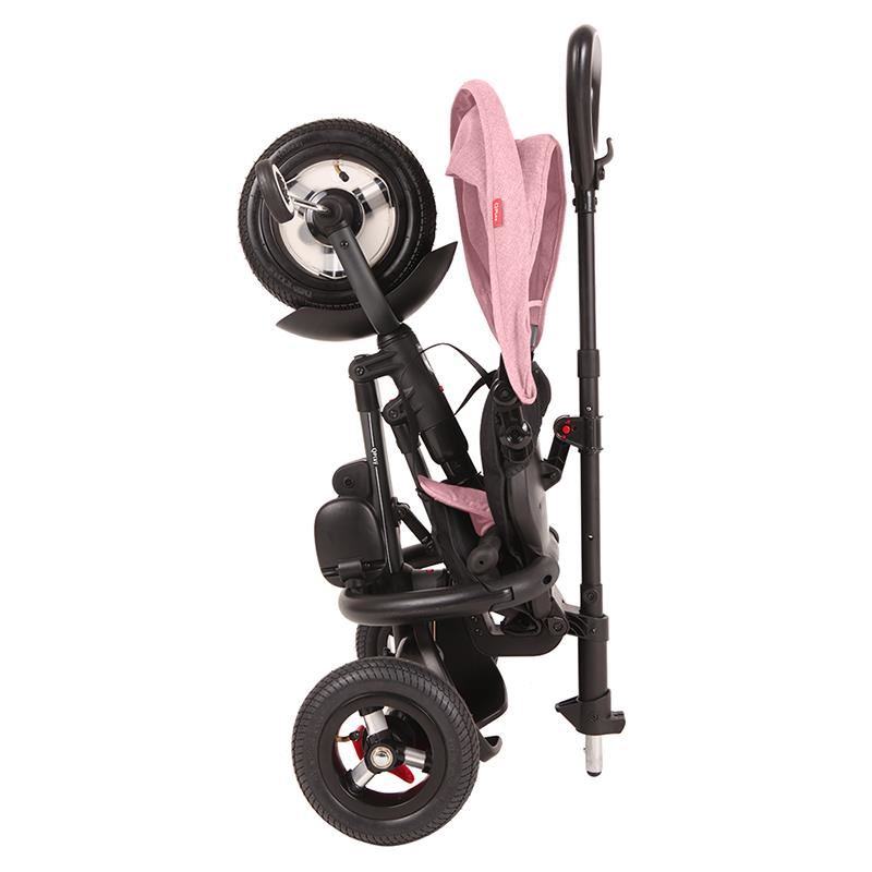 Tricicleta Qplay Rito Rubber Roz, Pliabila - imagine 5