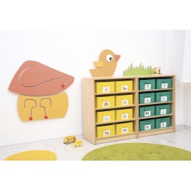 Dulap Copii Moje Bambino Pasare, 3 Rafturi Depozitare - imagine 9