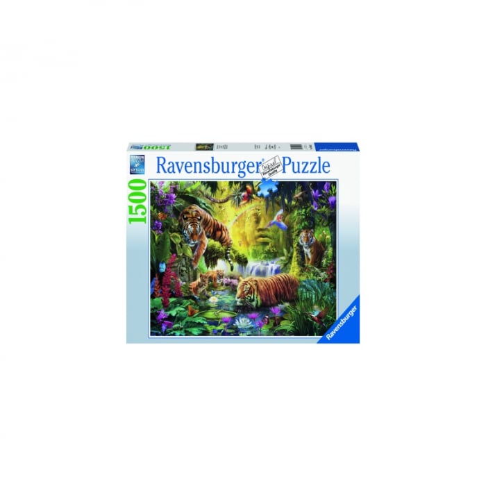 Puzzle Ravensburger Iaz cu Tigri, 1500 piese