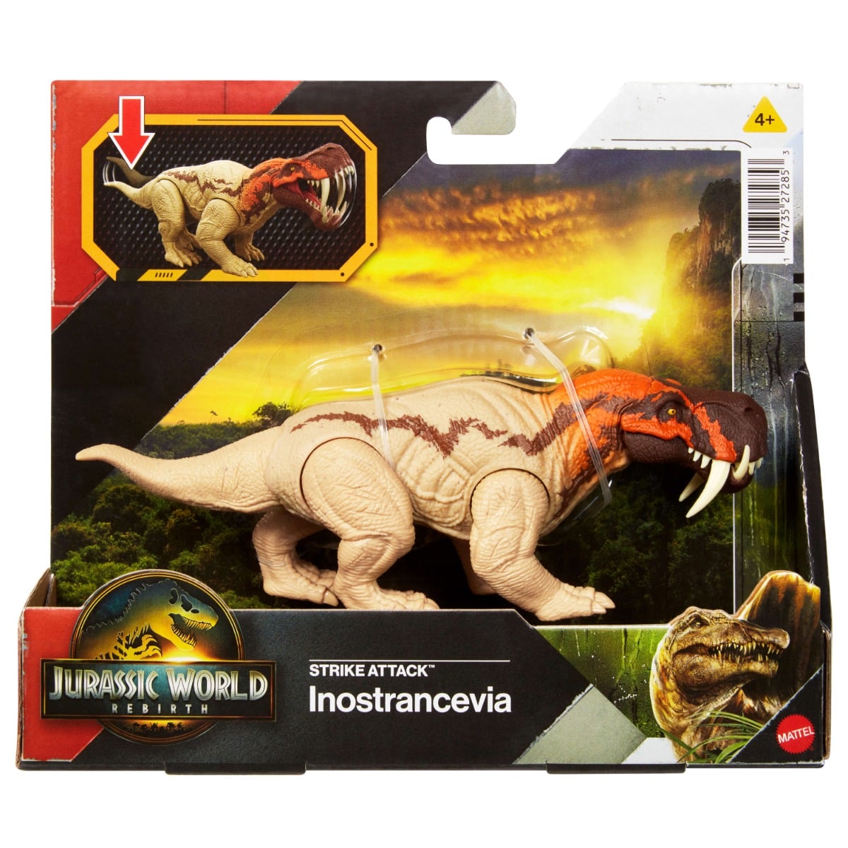 Figurina Jurassic World Rebirth Inostrancevia Strike Attack
