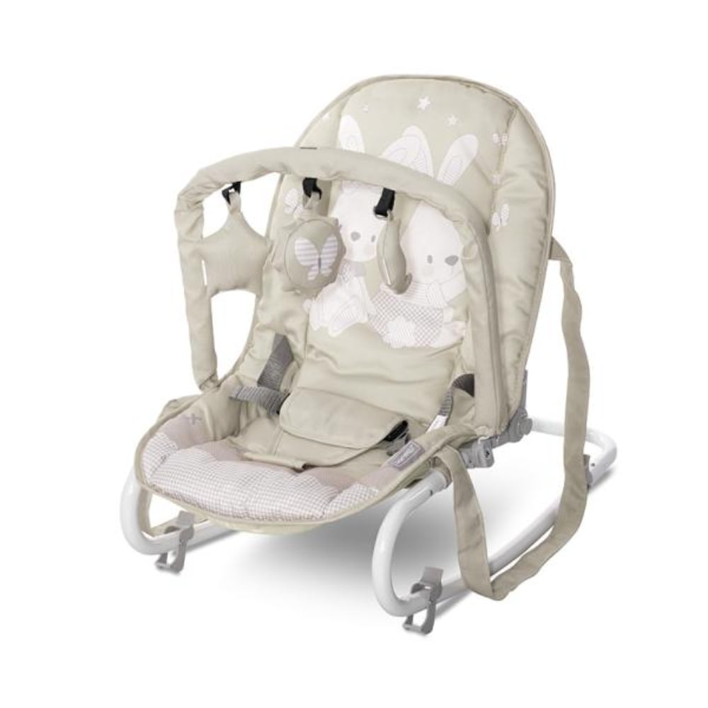 Fotoliu balansoar Lorelli Eliza, Beige Bunnies