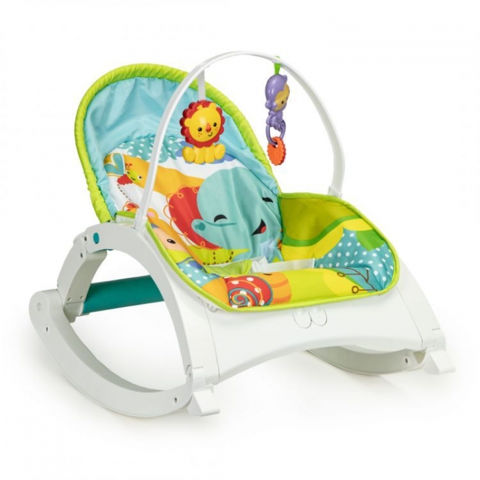 Fotoliu Balansoar 3 in 1 Ecotoys cu Vibrații Jungla - imagine 3