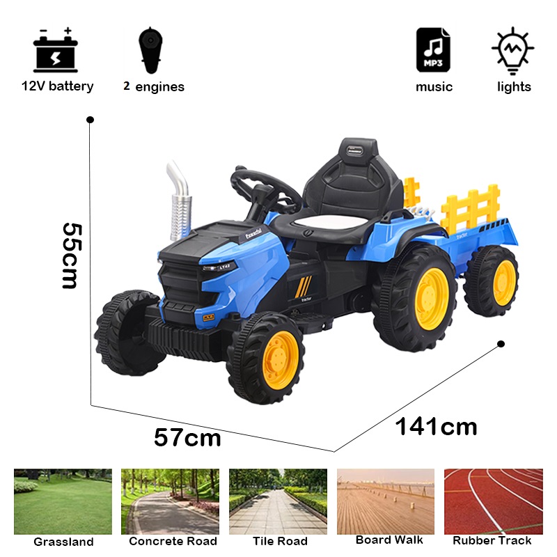 Tractor Electric Nichiduta Powerful Blue 12V