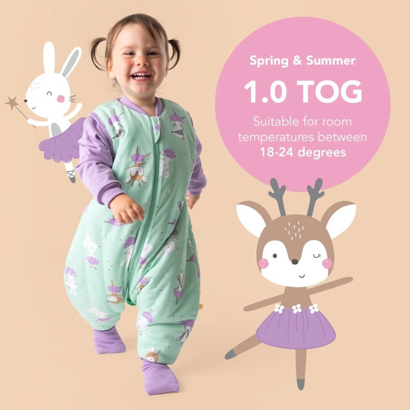 Sac Dormit Slumbersac Ballerina 1.0 Tog - Somn Sigur