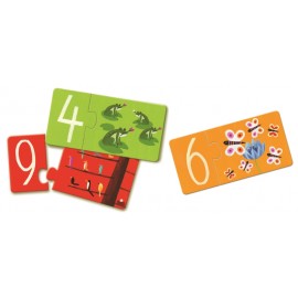 Puzzle Duo Djeco Numere Educativ 2+ Ani - imagine 2