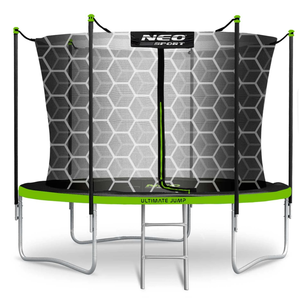 Trambulina Neo-Sport 312cm cu Plasă și Scară - imagine 2