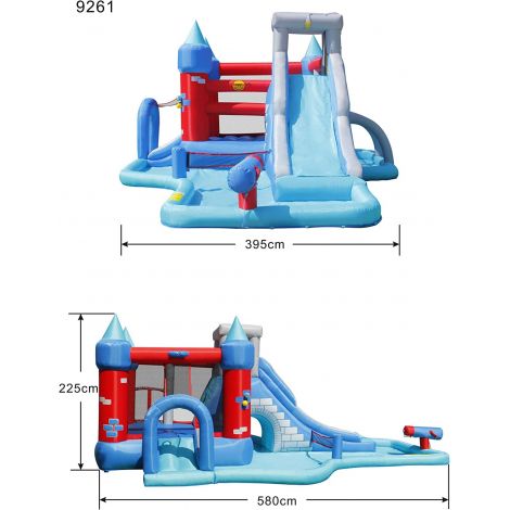 HappyHop Splash Park - Centru de joacă gonflabil cu apă - imagine 17
