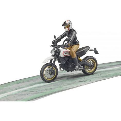 Motocicleta Ducati Desert Scrambler Bruder cu Figurină - imagine 2