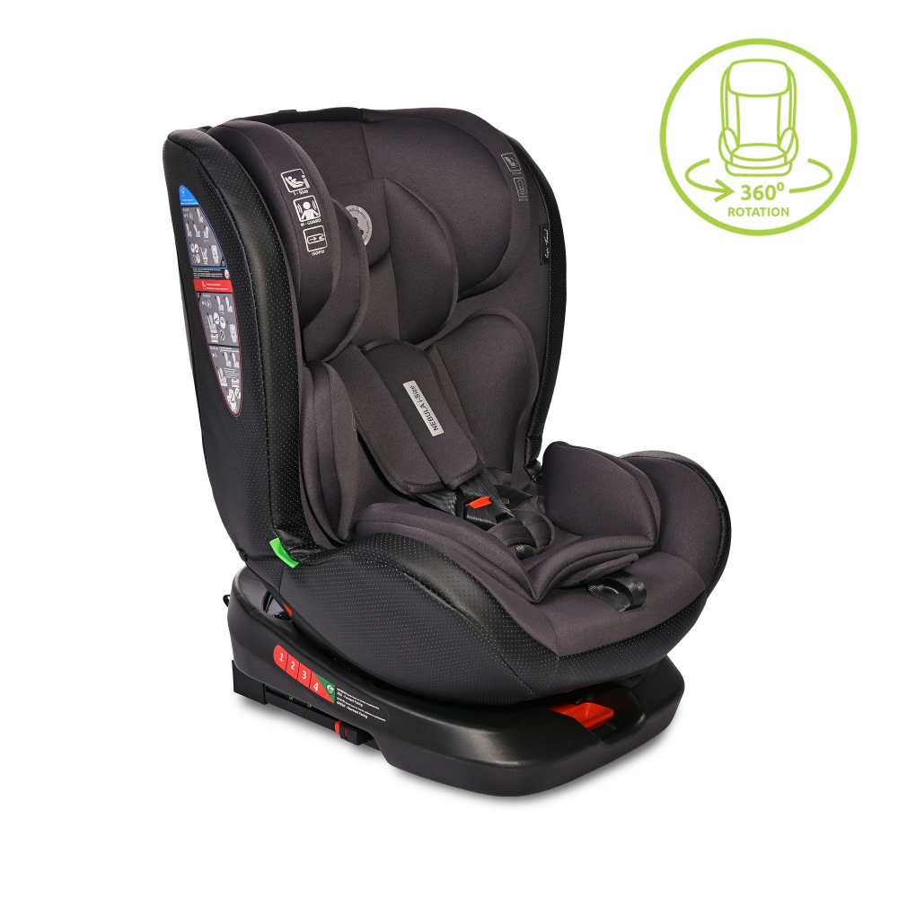 Scaun Auto Lorelli Nebula i-Size Rotativ, Isofix, Black