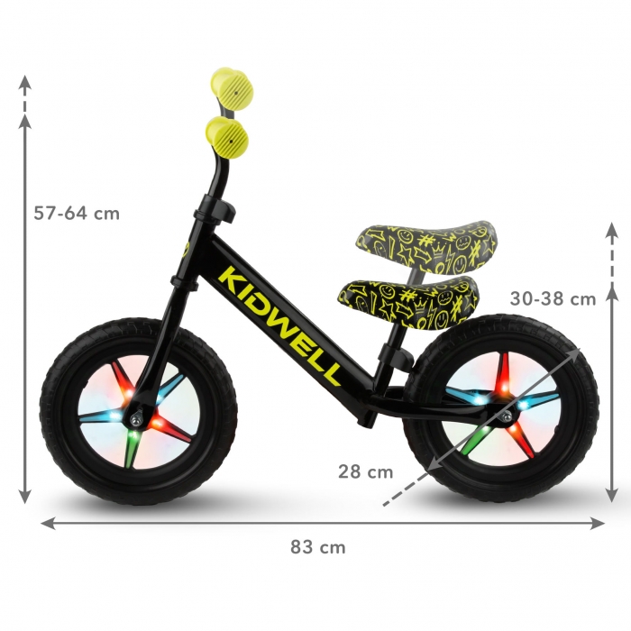Bicicleta Kidwell Rebel Neon cu Roti LED - imagine 6