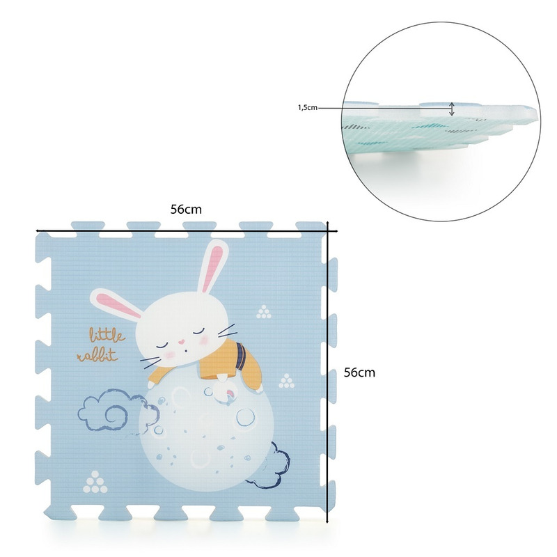 Covoras Puzzle 6 Piese Spuma Petite&Mars Multicolor - imagine 6