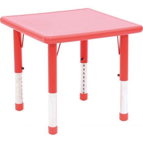 Masa Patrata Reglabila Moje Bambino, 40-60 cm, Rosu