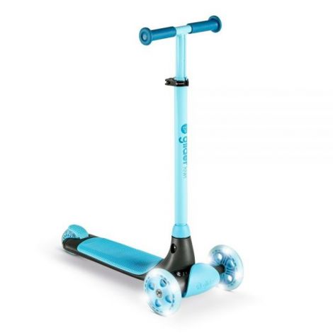 Trotineta Yvolution Y Glider Kiwi cu 3 roti si LED