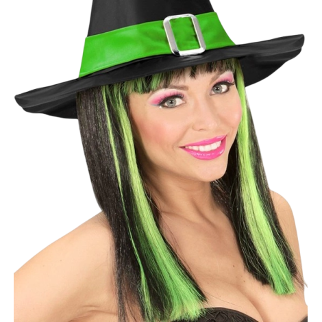 Peruca Neon Verde Widmann | Carnaval Party - imagine 2